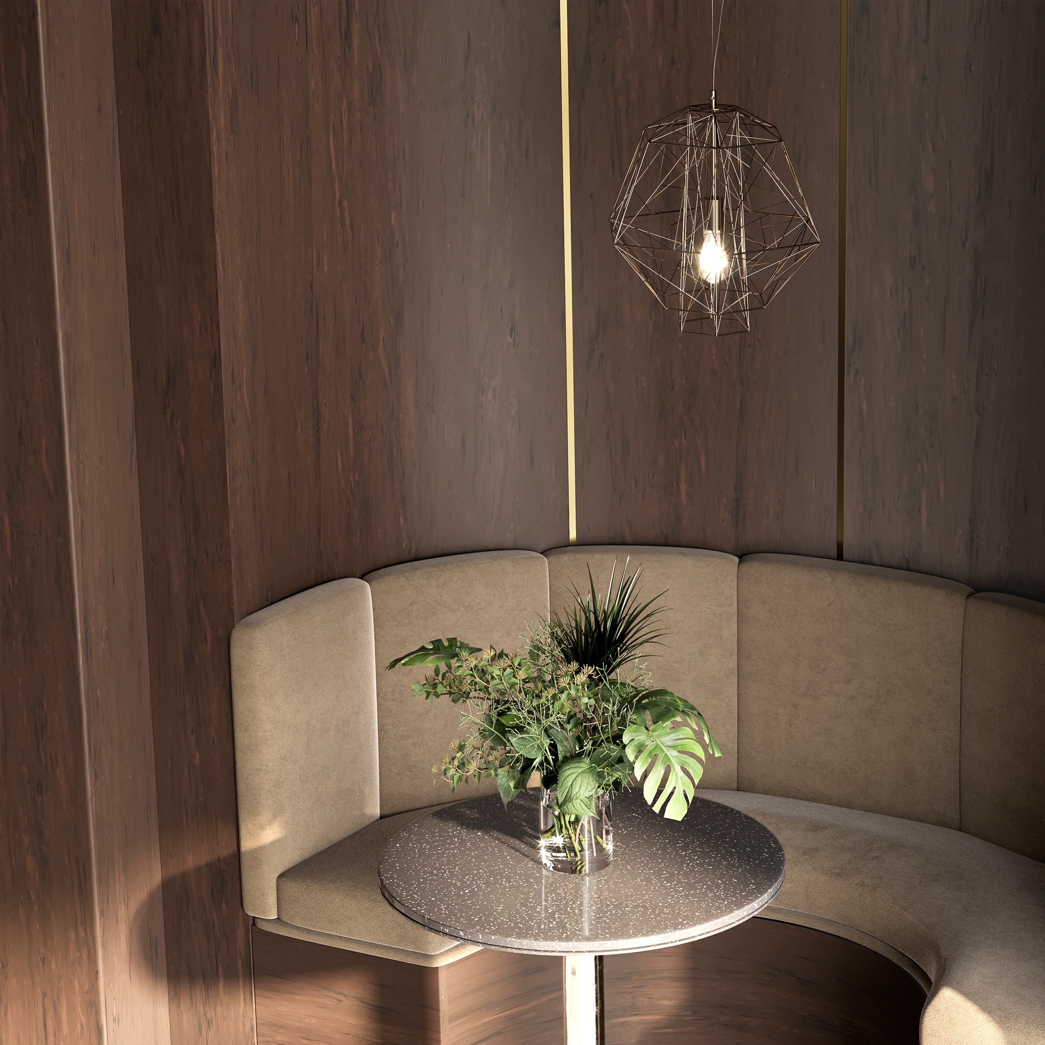 LUXURY Series Hickory: Placas de Superficie Sólida 